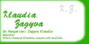 klaudia zagyva business card